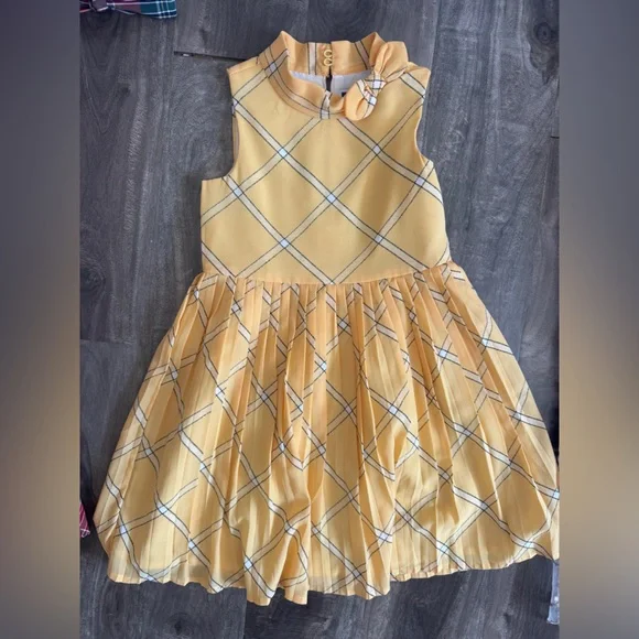 Janie and Jack | Dresses | Janie And Jack Yellow Pleated Aline Dress With  Halter Neckline | Poshmark